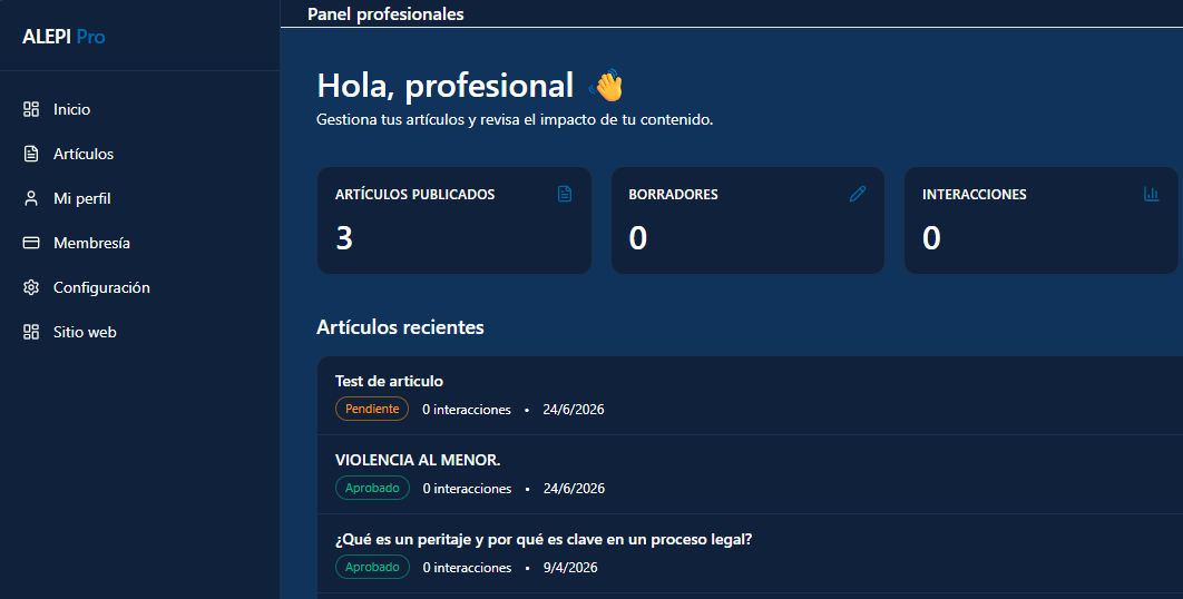 Soy profesional